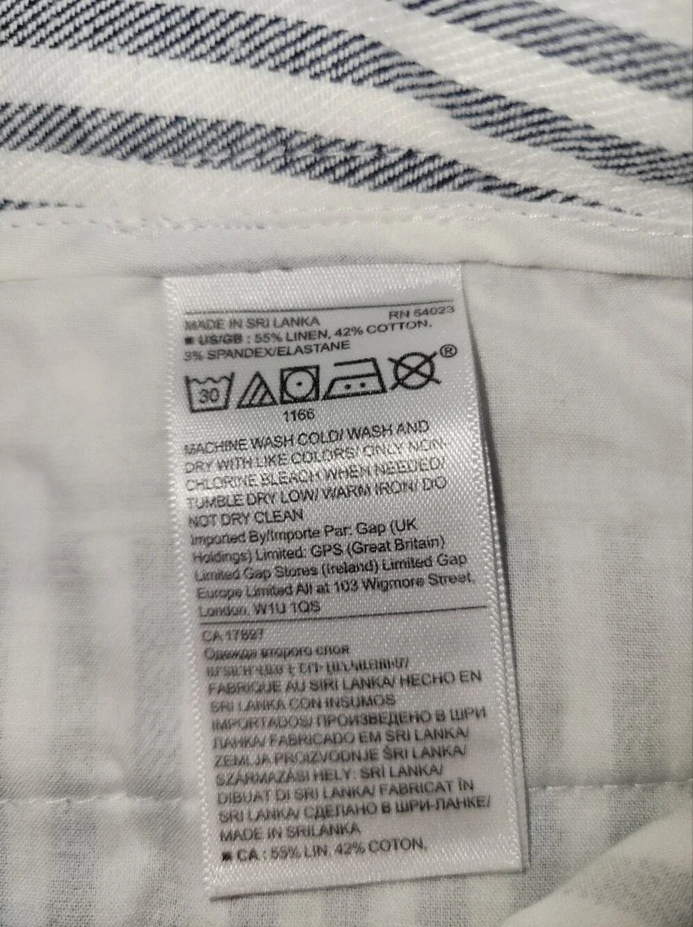 Banana Republic NWOT Women’s Avery Black/White Striped Pants Size 8